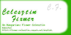 celesztin fixmer business card
